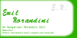 emil morandini business card